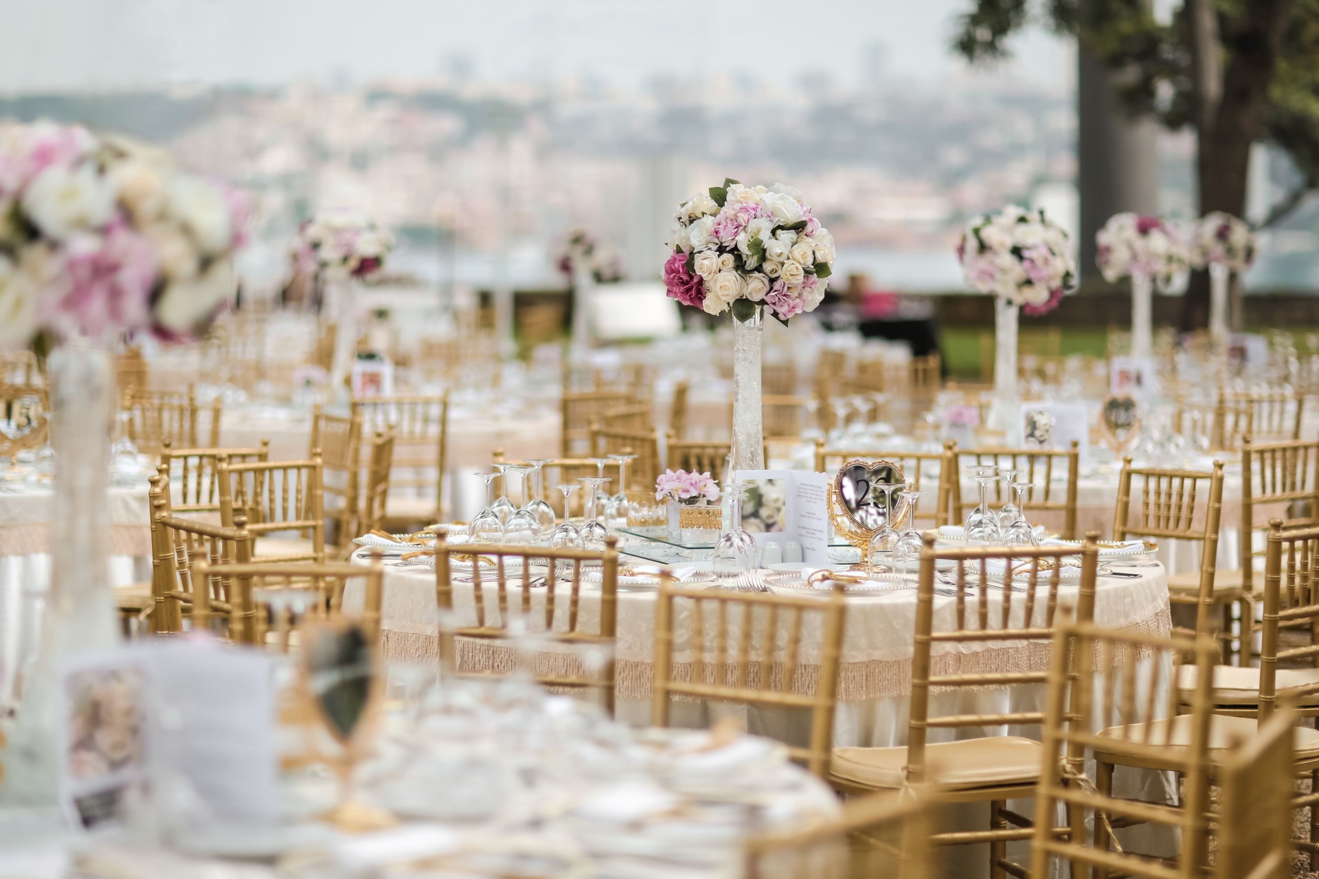 Table setting for an event